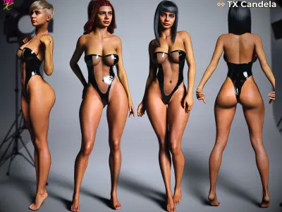 TX Candela Premium PACK for G9 G8 G8-1 Low-poly 3D model