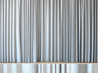 Curtains 92 Curtains with Tulle ROHI Topia 3D model