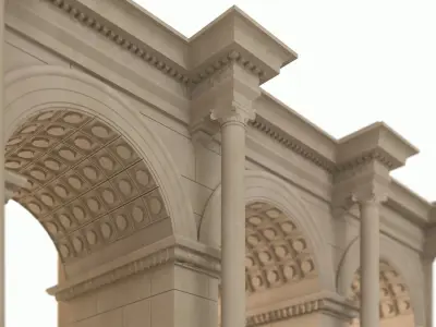 Hadrians Gate Antalya Old Town - Antalya Uckapilar 3D print model