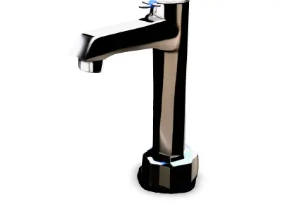Realistic Modern Chrome Faucet 3D Model Low-poly 3D model