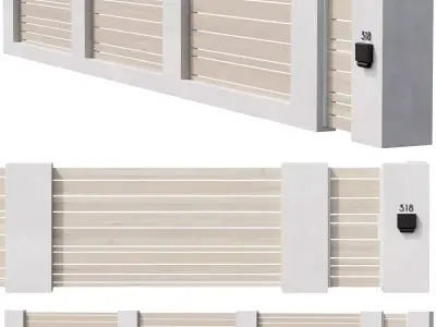 045 Modern Fence 03 3D model