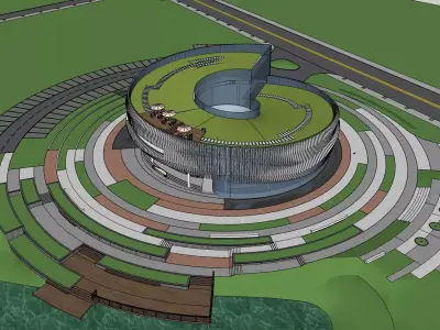 entertainment circular building hub  3D model