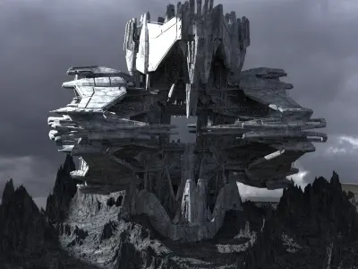 Space Station Mining Base 3 3D model