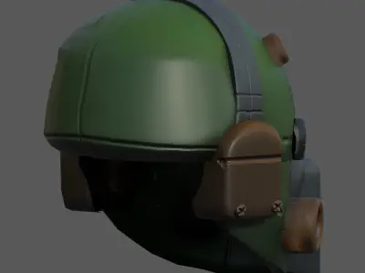 Helmet military combat soldier armor scifi  Low-poly 3D model get
