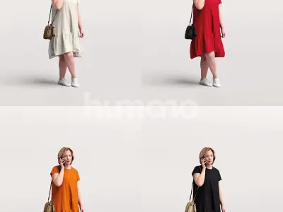 Humano 12 - Collection 2308 - CASUAL PEOPLE MIX -12 x 3D models  3D model