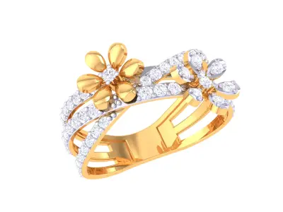   Women Ring MTL 3dm STL OBJ FBX Details 3D print model 7