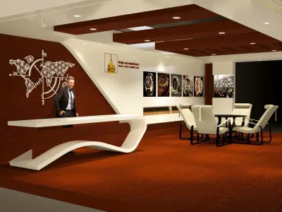 exhibition stand 3D model