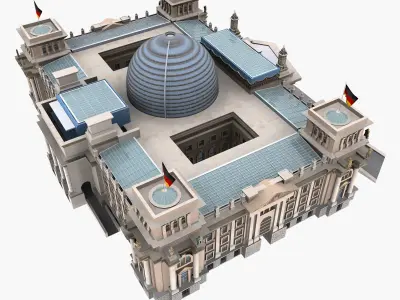 Reichstag Building Berlin 3d Model 3D model