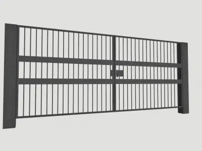 Double Door Low-poly 3D model