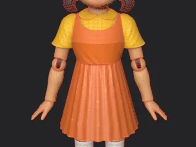 Squid Game  Netflix Fan Art Low-poly 3D model