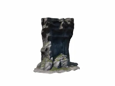 3d Render  Natural Cliff Barrier By Sea Edge 3D model