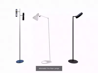 Floor lamp combination 3D Model Pack