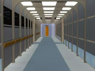 Futuristic Hallways 3D model