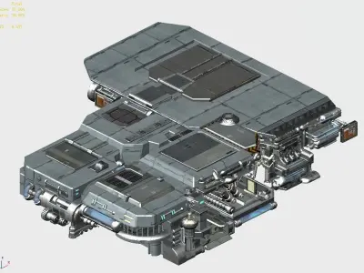 Spacecraft - Ground Platform 03 3D model
