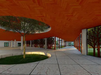 Laos Vientiane Hospital 3D model