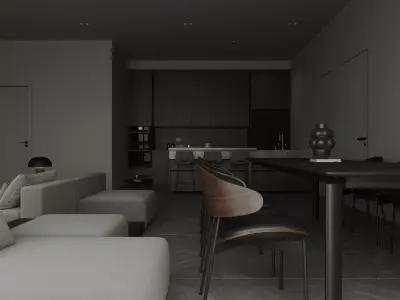 Dark interior scene 3D model purchase