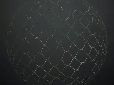 Fence Metal PBR Seamless Texture