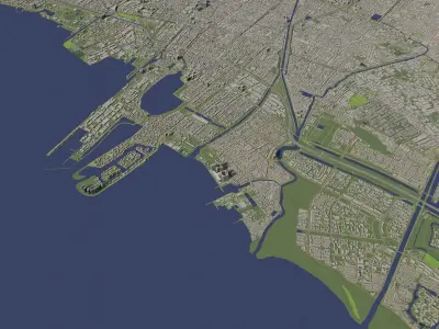 Jakarta Indonesia - city and urban 3D model