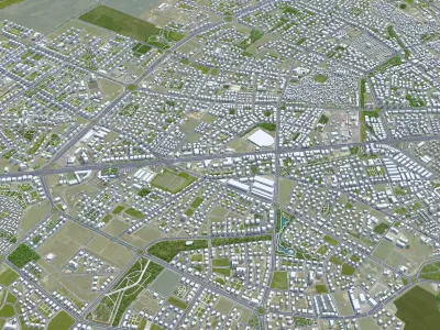 Diyarbakir Turkey 25km Low-poly 3D model