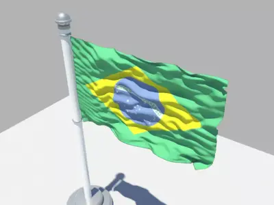 Brazil Flag 3D model