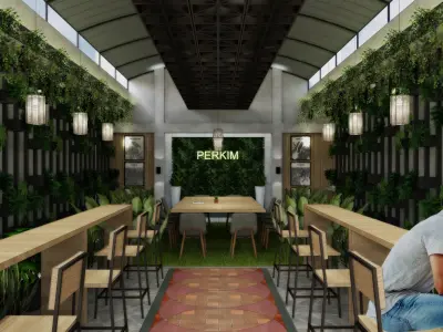 Office Garden Design 3D model