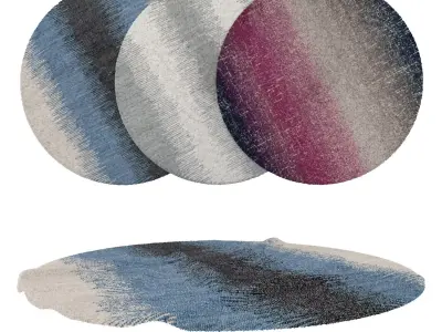 Round Rug Set 260 3D model