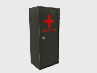 First aid cabinet  Low-poly 3D model
