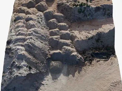 Construction Site Terrain Scan 3D model