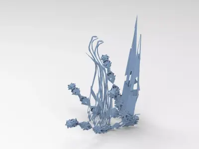 Sci fi squid parts 1  Low-poly 3D model