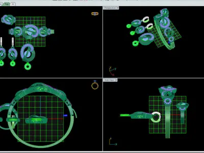 JEWELRY computer screen showing earrings 3D print model