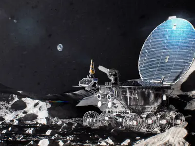 Lunokhod spacecraft 3D model