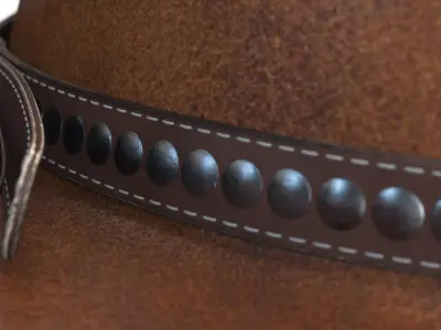 Cowboy Hat 8K PBR Textures 3D model