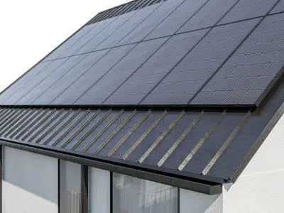 Modern house 26 at night 3D model