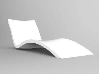 Sunbed chair Low-poly 3D model