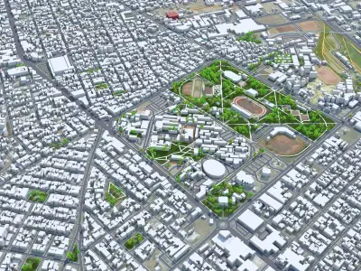 Chihuahua Mexico 30km Low-poly 3D model