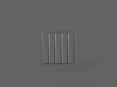 PBR Prison Window 1 Low-poly 3D model