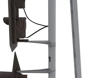 Train Traffic Light 21 3D model