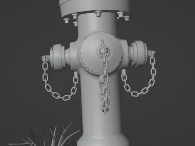 Fire Hydrant Low-poly 3D model Low-poly 3D model
