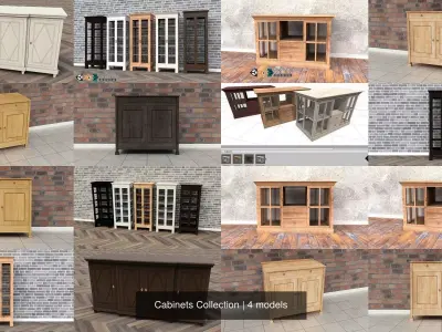 Cabinets Collection sideboard 3D Model Pack
