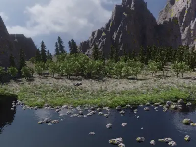 Scene Lake 3D model