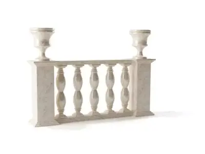 White Railing For Your Home 3D model