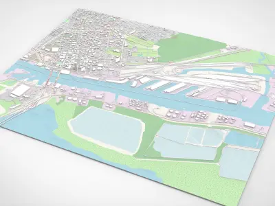 Cityscape Mobile United States 3D model