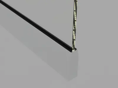 Glass Door with Plinth Raw 3D model