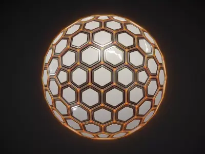 Sci-fi Hexa Sphere 3D model