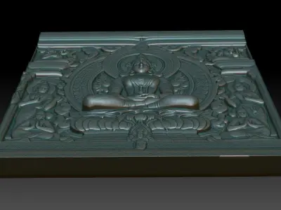 Indian Temple Wall basrelief 23 240619 3D print model