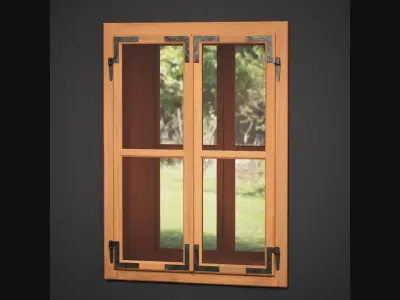 Wood Window 2 3D model
