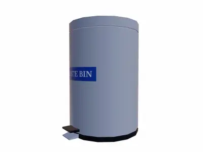 Waste Bin Low-poly 3D model