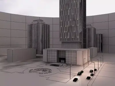 Skyscraper 3D model shop