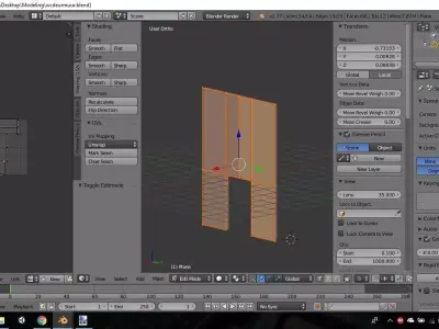 Toilet Wall with Doorway Free low-poly 3D model