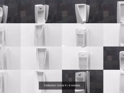 Collection Urinal 4 3D Model Pack